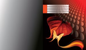 Luna moth flies on a scarlet red leaf on a red to black techno gradient