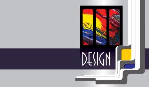 Bright color strokes in a three-panel frame on a light gray background