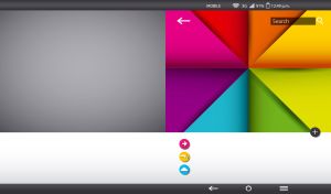 Mobile wallpaper with abstract color set card on gray and white