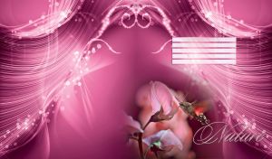 Beautiful purple nature with Sweet Pea flower and colibri bird