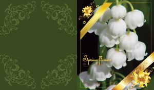 Spring framed white lily