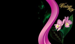 Orchid Elegance | Blooms on Black | Vintage Style