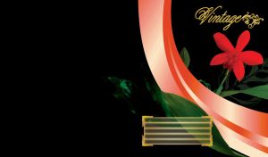 Beautiful vintage red orchids flowers on a black background