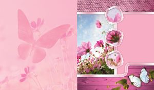 Butterfly Blooms | Graceful Flowers & Butterflies on Pastel Textures