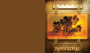 Metal nature miniature of sunlight through a beautiful tree crown