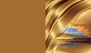 Nature lake shore with cloudy sky