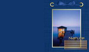 Boat station with beautiful nature and calm water