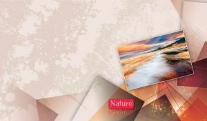 Seascape Postcards | Nature’s Vibrant Hues on Abstract Beige Designs