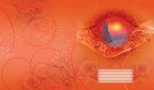 Miniature of snow tree with abstract flowers around