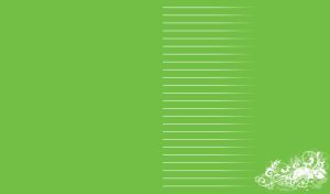 Lined and squared notebook background with floral corner decor | mono