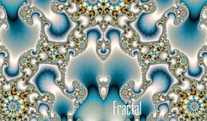 Seamless abstract fractal pattern of blue and gray