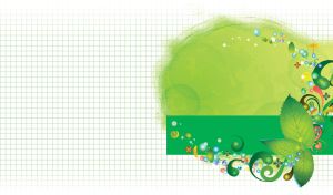 Lime sphere decorated with green leaves, colorful bubbles and bright swirls