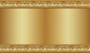 Golden seamless batik patterned edges on golden wallpaper with a ruled middle
