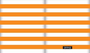 Horizontal orange stripes pattern on a white background