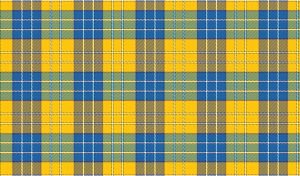 Yellow and blue scottish plaid seamless pattern