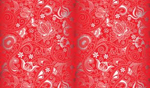 Silver Floral Batik | Ornate Seamless Designs on Vivid Backdrops