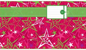 Starry seamless pattern on a red background