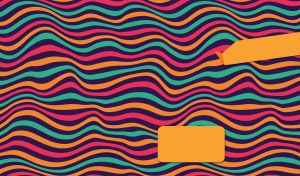 A wavy striped seamless pattern of a retro color pallet