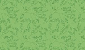 Abstract seamless pattern with dark green leaves against a green backdrop