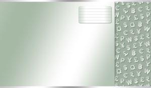 Seamless currency symbol pattern on a pastel green gradient