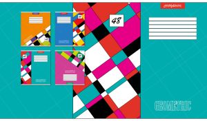 Geometric rectangular pattern on a teal backdrop