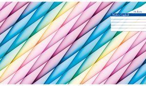 Modern seamless braided pattern with 3d rhombuses in pastel rainbow shades