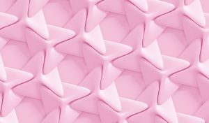 Pastel pink propellers 3D seamless abstract pattern
