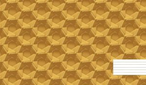 Yellow-ocher propellers 3D seamless abstract pattern