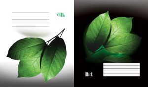 Leaves on black, leaves on white