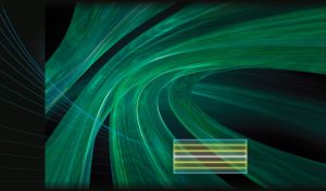 Abstract black and green design with curved lines