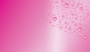 Water drops on a pastel pink gradient