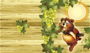 Forest Dwellers | Cartoon Animals on Rustic Wooden Textures