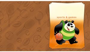 Sports and Games | Animal Athletes on Brown Ball and Racquet Backdrops