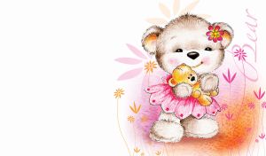 Bear | Adorable Crayon Characters on White