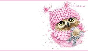 Watercolor Winter Hats | Cute Animals in Cozy Attire on White