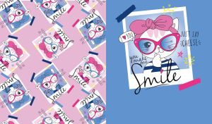 Stylish Feline | Cartoon Cat Mimicking Girls on Blue & Pink