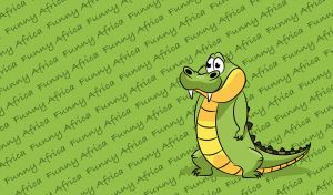 Funny Africa | Cartoon Animals on Seamless Text Pattern Backdrops