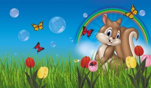 Animated Forest Animals | Enchanted Creatures Under Rainbows and Dawn Skies