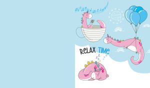 Relax Time | Happy Cartoon Animals Against Pastel Skies