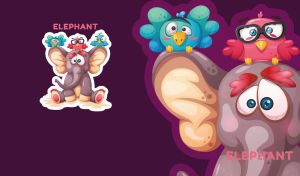 Whimsical Creatures | Animal Portraits Close-ups on Deep Purple