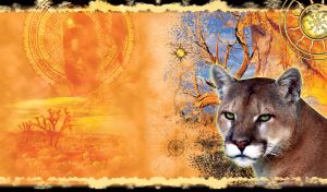 Savanna woodland with lioness closeup and dry tree