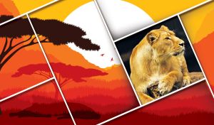 Savanna Silhouettes | Wildcats Against the Sunrise Horizon