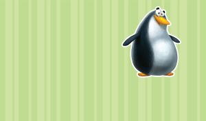 Animal Kids Stickers on a Striped Pastel | Penguin, Whale, Chicken, Hippo