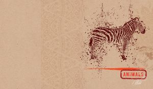 Animals Wild | Stencils of Wildlife on Tan Parchment