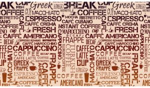 Beige coffee word cloud concept wallpaper