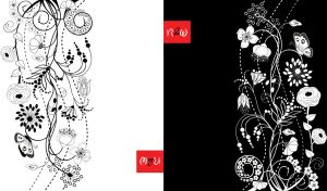 Black & White Nature | Double-Sided Stencils for Creative Artistry