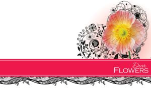 Decor Flowers | Delicate Petals and Elegant Floral Stencils on White