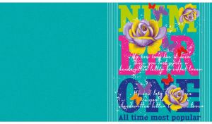 NUMBER ONE on a teal denim textured backdrop