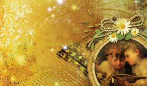 Kids and Angels | Medieval Arts | On decorated texture