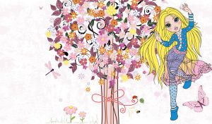 Beauties & Flowers | Floral Bouquets and Playful Girls Illustrations | on Pastel White